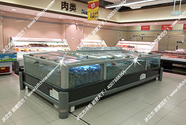 便利店卧式冰柜/超市岛柜组合柜卧式冷藏柜大促！