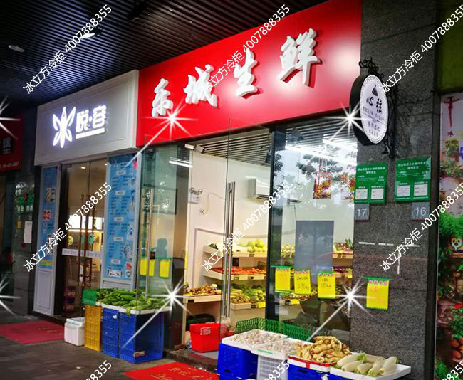 菏坳乐城生鲜3米风幕柜